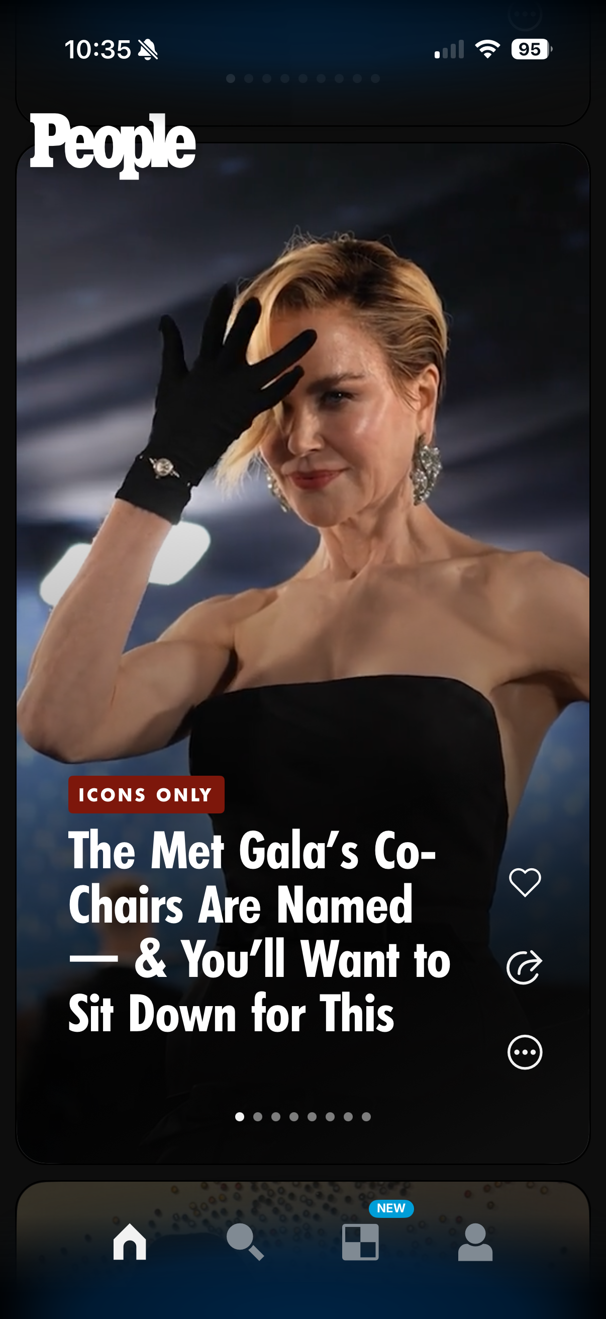 People App interface showing Met Gala coverage